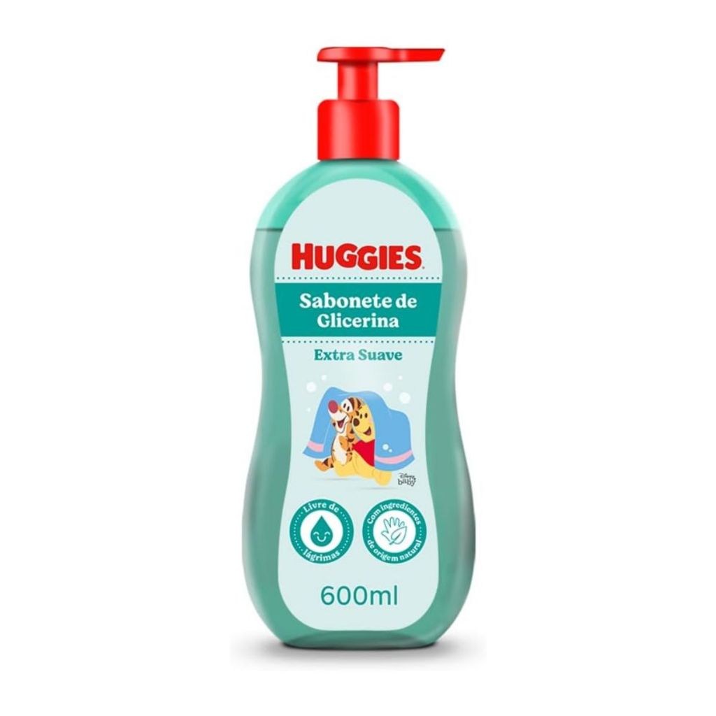 Sabonete Líquido Infantil Huggies Glicerina Extra Suave 600ml em Oferta na Shopee