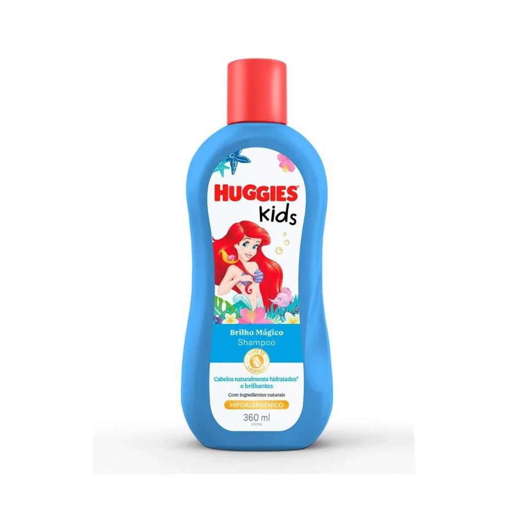 Sh Infantil Huggies Kids Pequena Sereia Brilho Mágico 360ml em Oferta na Shopee
