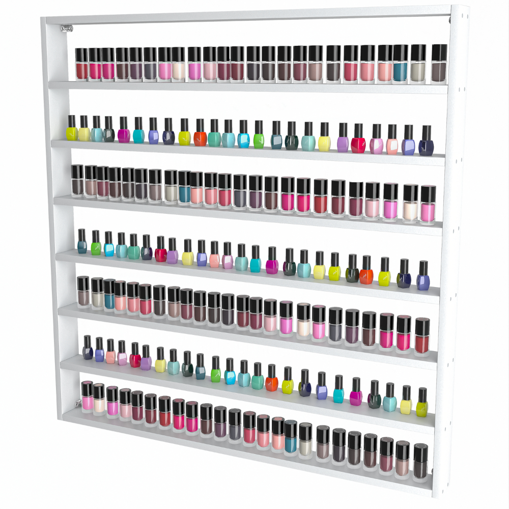Nicho Suporte Organizador Expositor Para Esmaltes Com 7 Prateleiras 90x90 Coleções Perfumes Essência