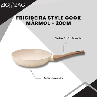 Frigideira Style Cook de Cerâmica Antiaderente, Mármol - 20cm | Para Fogão a Gás, Indução e Vitrocerâmico em Oferta na Shopee