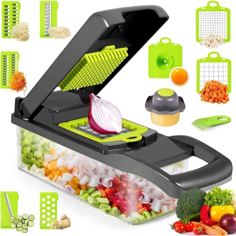 Profissional Multiuso Cozinha Slicer Aço Inox 14 em 1 Fatiador Cortador Ralador De Legumes...