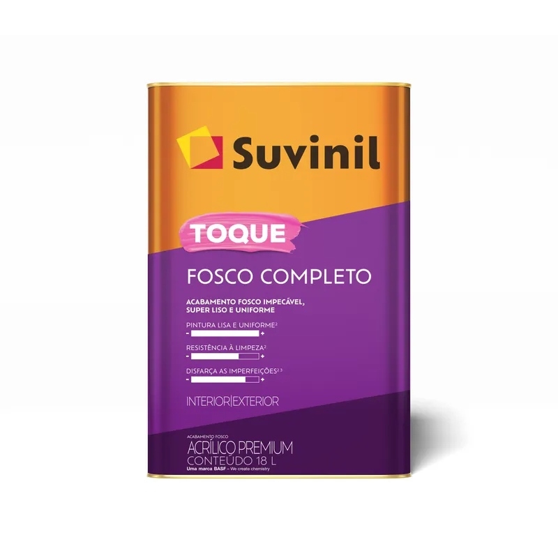 Tinta Acrílica Premium Suvinil Toque Fosco Completo 18L