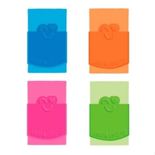 Borracha Color Neon Plástica Escolar Rosa Azul Verde Laranja - Leo&Leo em Oferta na Shopee