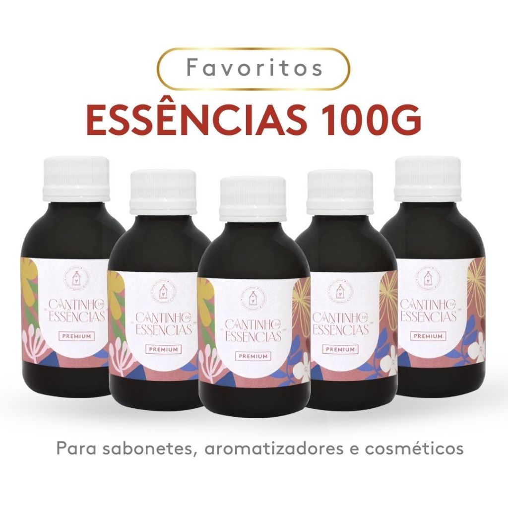 Essências Concentradas 100g - Linha Premium. Para Aromatizador de Ambiente, Home Spray, Sabonetes e Cosméticos. em Oferta na Shopee