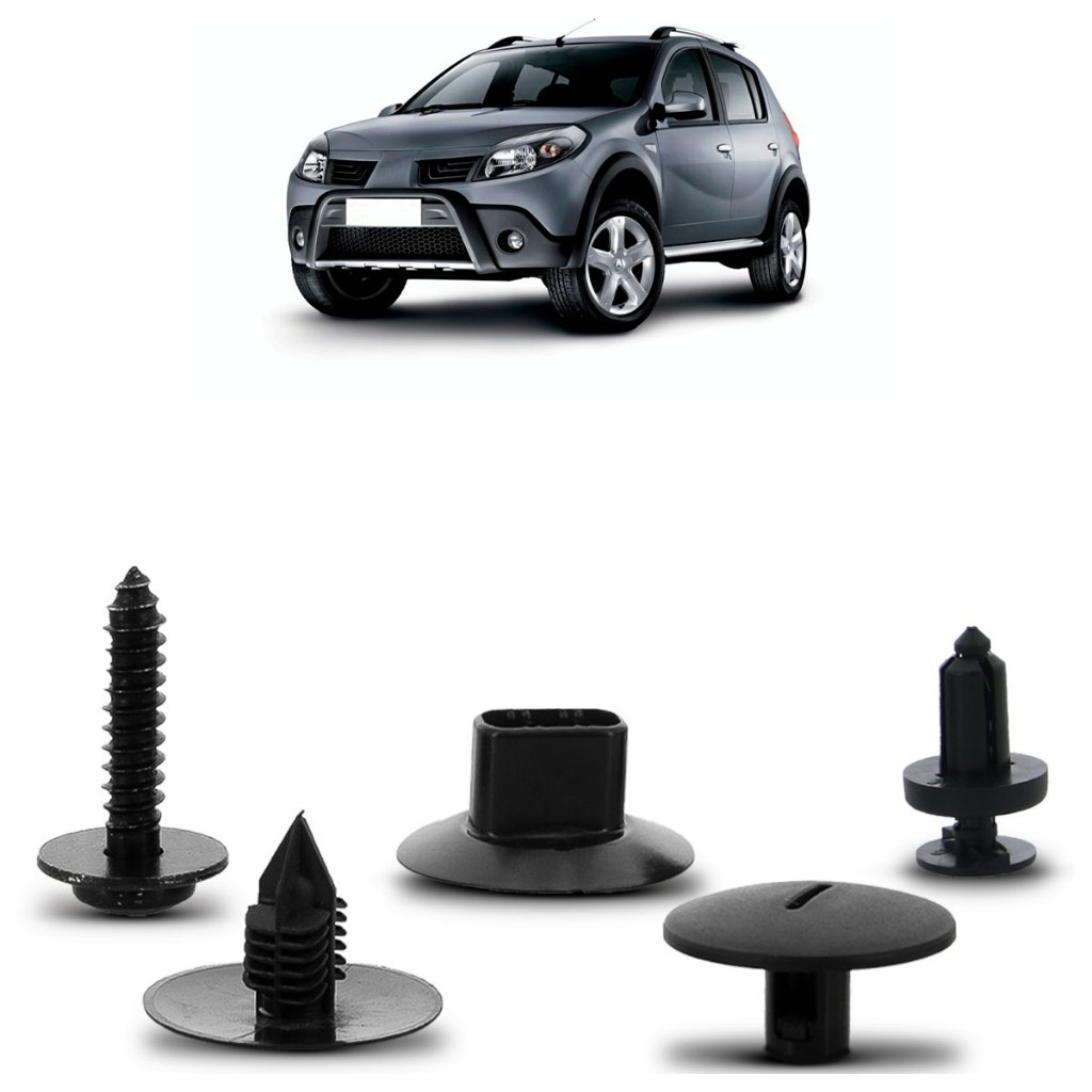 Kit Grampo Presilha Sandero 2008 2009 2010 2011 Parabarro Dianteiro - Spare Parts and Accessories for Vehicles