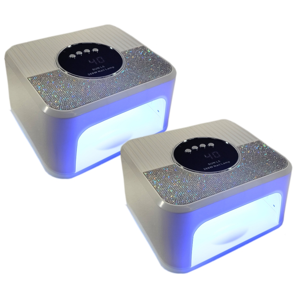 2x Cabines Uv Led 268w Sun L5 Unhas Gel C/ Pedras Brilhantes