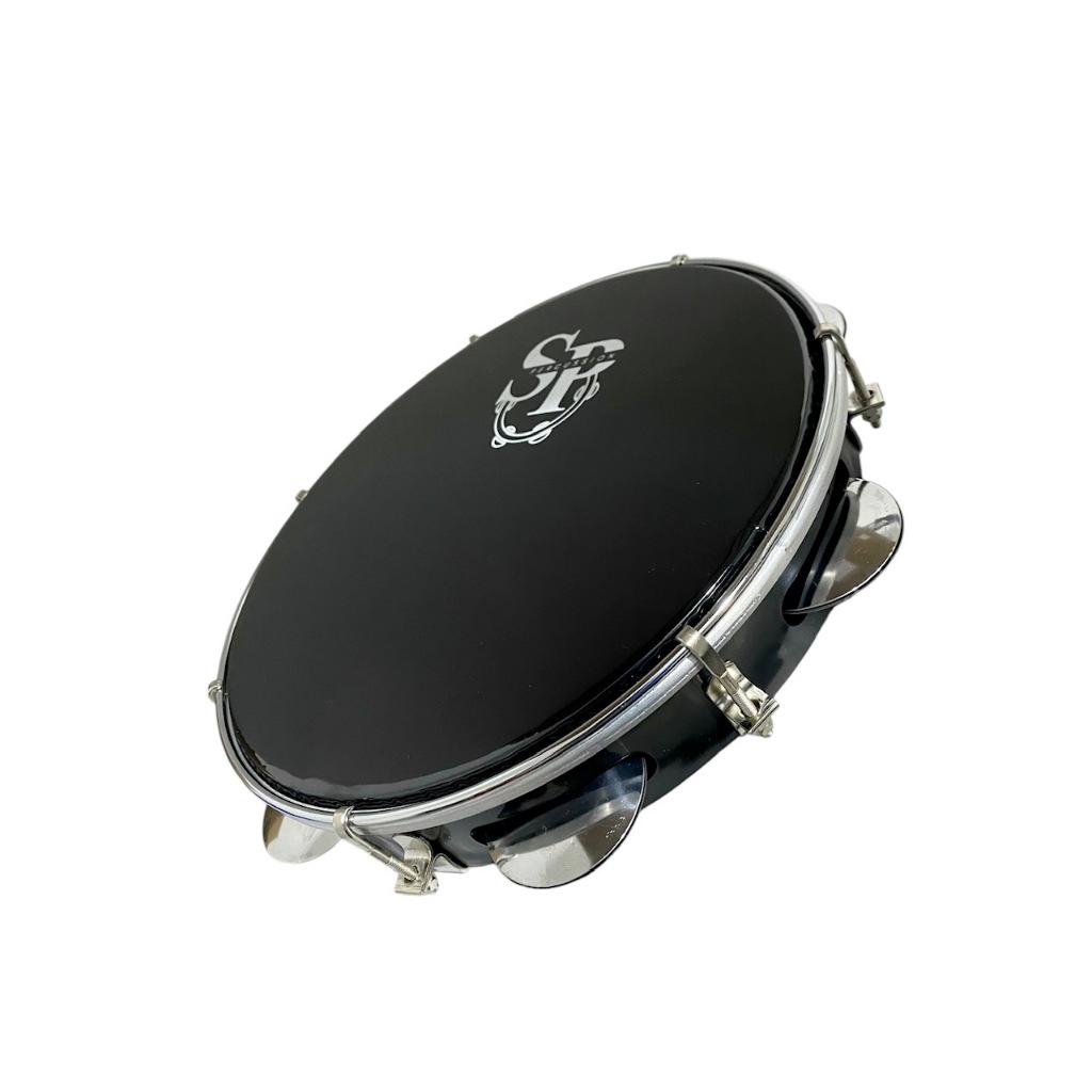 Pandeiro Profissional 10 Polegadas Pele Preto Sp Percussion