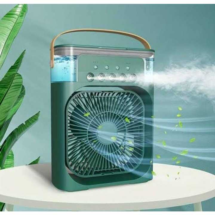 Refrigarador de Ar, Ventilador, umidificador portatil com led e reservatorio de água led