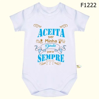 Body Bebê Aceita Ser Minha Dinda Para Sempre SF1222 em Oferta na Shopee