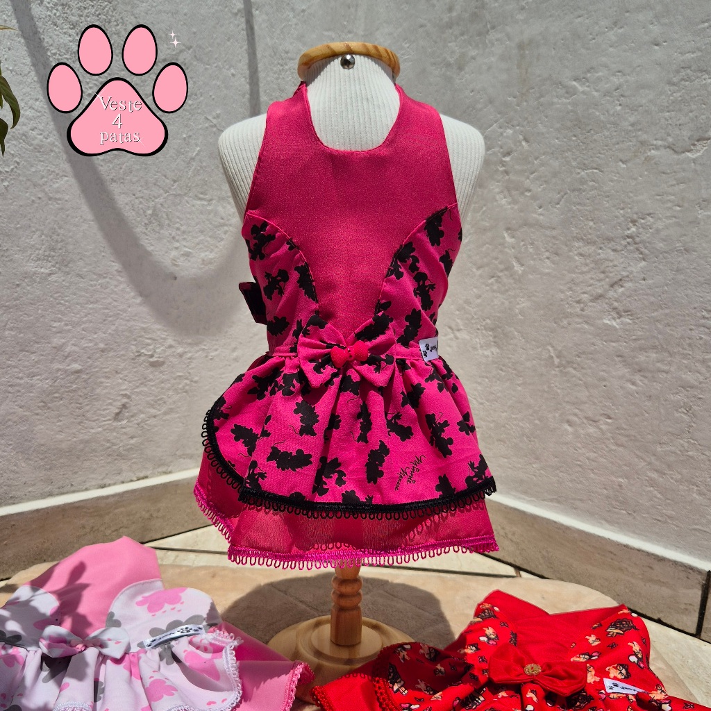 Vestido frente única para cachorro