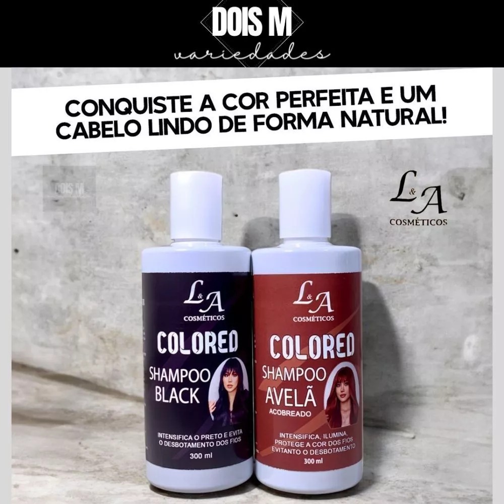 Shampoo Escurecedor Cabelos Brancos Tonalizante Colored 300ml Efeito 100% Natural Super Resultado em Oferta na Shopee