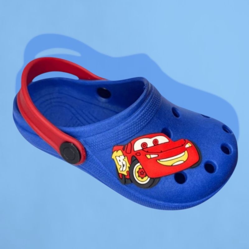 Sandália Infantil Masculino Babuche Para Menino Papete Carros Confortável