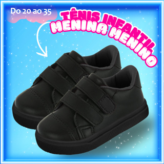 Tênis Infantil Menina Volta as Aulas Menino Colegial Velcro Super Macio e Confortável Antiderrapante em Oferta na Shopee