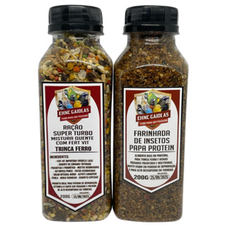 Kit Torneio Trinca Ferro / Ração Super Turbo + Farinhada de insetos Papa Protein 200g em Oferta na Shopee