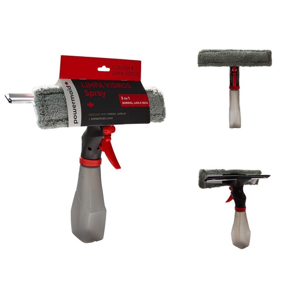 Limpa Vidros Spray Tam Unico Vermelho/ Cinza