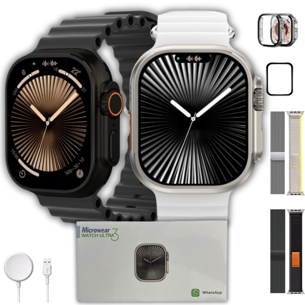 Smartwatch Relogio Inteligente Ultra U3w Series 10 49mm Gpt Gps Nfc Masculino Feminino Microwear