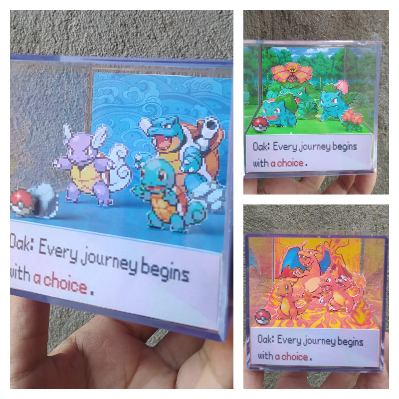 Cubo diorama Paraiso pokemon Personalizado LEIA A DESCRIÇÃO em Oferta na Shopee