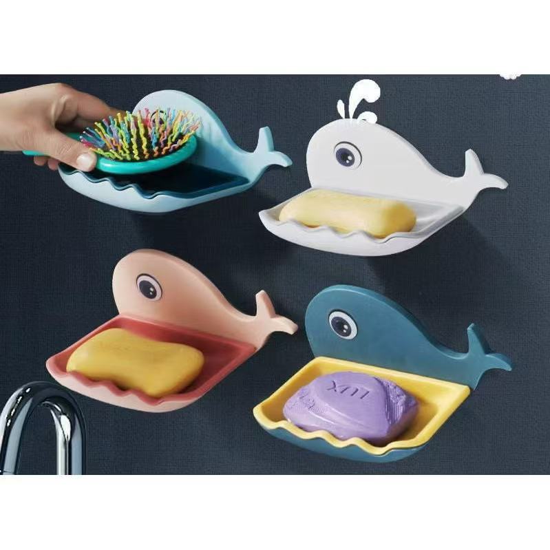 Saboneteira Banheiro Porta Sabonete Adesivo Parede Baleia Plastico Abs em Oferta na Shopee