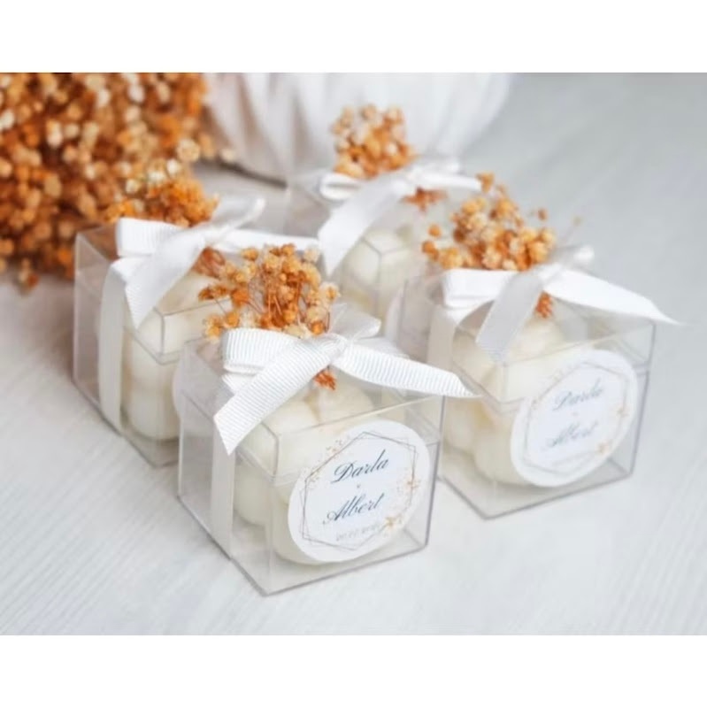 kit 25 Mini Bubble PERSONALIZADA  c/Caixa de Acrilico 37g Vela Aromática Lembrancinha Casamento Maternidade  Aniversario