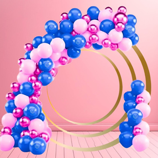 KIT125 BALÕES ROSA 7”+ AZUL  7”+ PINK METALIZADO 5” - BALÃO BEXIGA LISO/CROMADO PARA FESTAS KIT06 em Oferta na Shopee