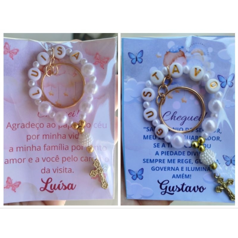 lembrancinha maternidade, lembrancinha batizado personalizada, kit lembrancinha personalizada, mini terço personalizado