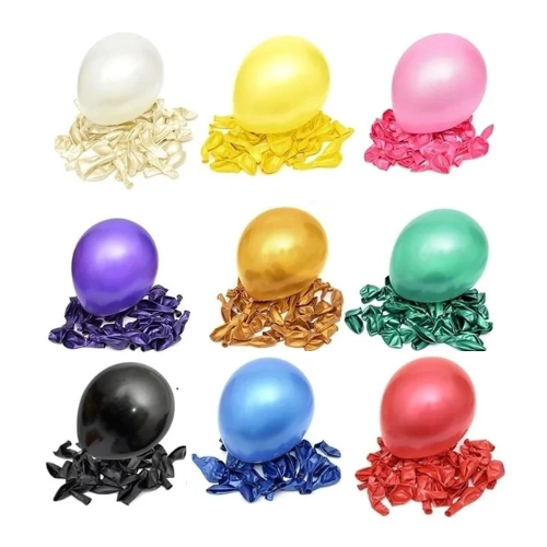 25~50 Balão Bexiga Perolado 10" Polegadas Pérola Metalizado Festa Decoração Aniversário em Oferta na Shopee