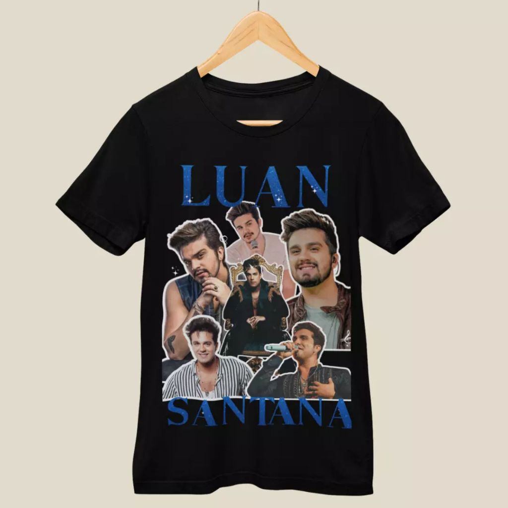 Camisa Básica Camiseta Luan Santana Camisa Para Show Sertanejo Camisa Personalizada BLUSA DTF