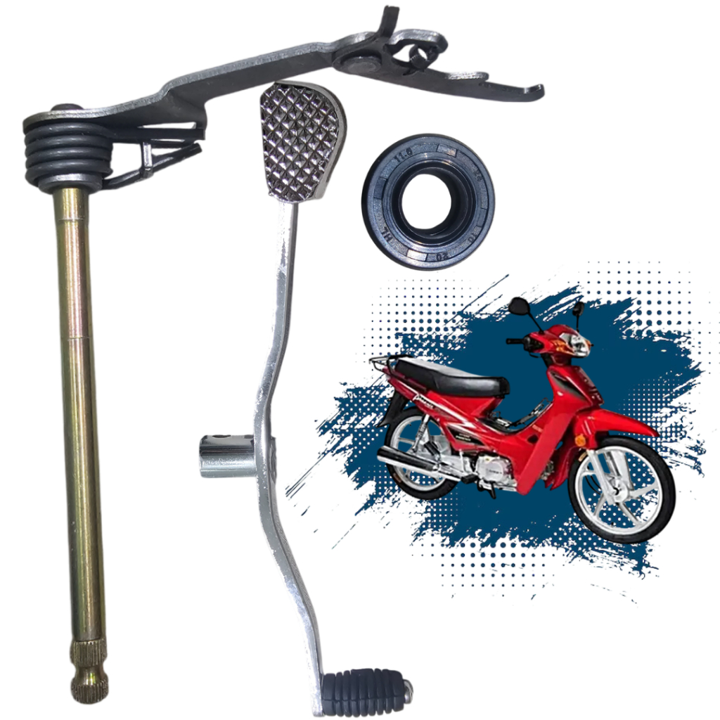 Eixo de Marcha Cambio + Pedal de Marcha + Retentor Shineray Phoenix Gold em Oferta na Shopee