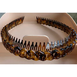 Tiara Arco para Cabelo Elos com dentinhos pentinhos Luxo Fashion Moda Dourado