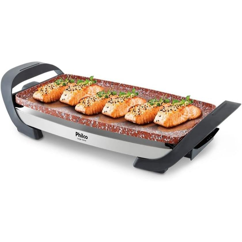Grill Large Philco Stone Chapa Cerâmica Marmorizado PGR03P