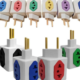 Adaptador Elétrico Tomada Benjamim Cubo 3d Pino Power CÓD11 em Oferta na Shopee