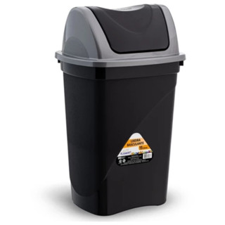 Lixeira Com Tampa Basculante 30 Litros De Plástico Preta Resistente Reforçada em Oferta na Shopee