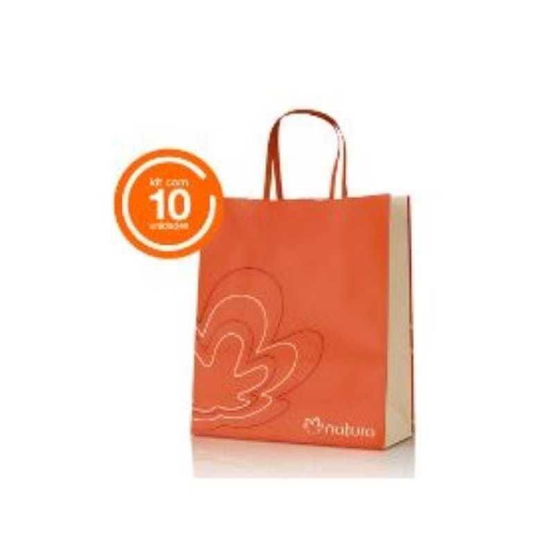 Kit sacola laranja 10 unidades em Oferta na Shopee