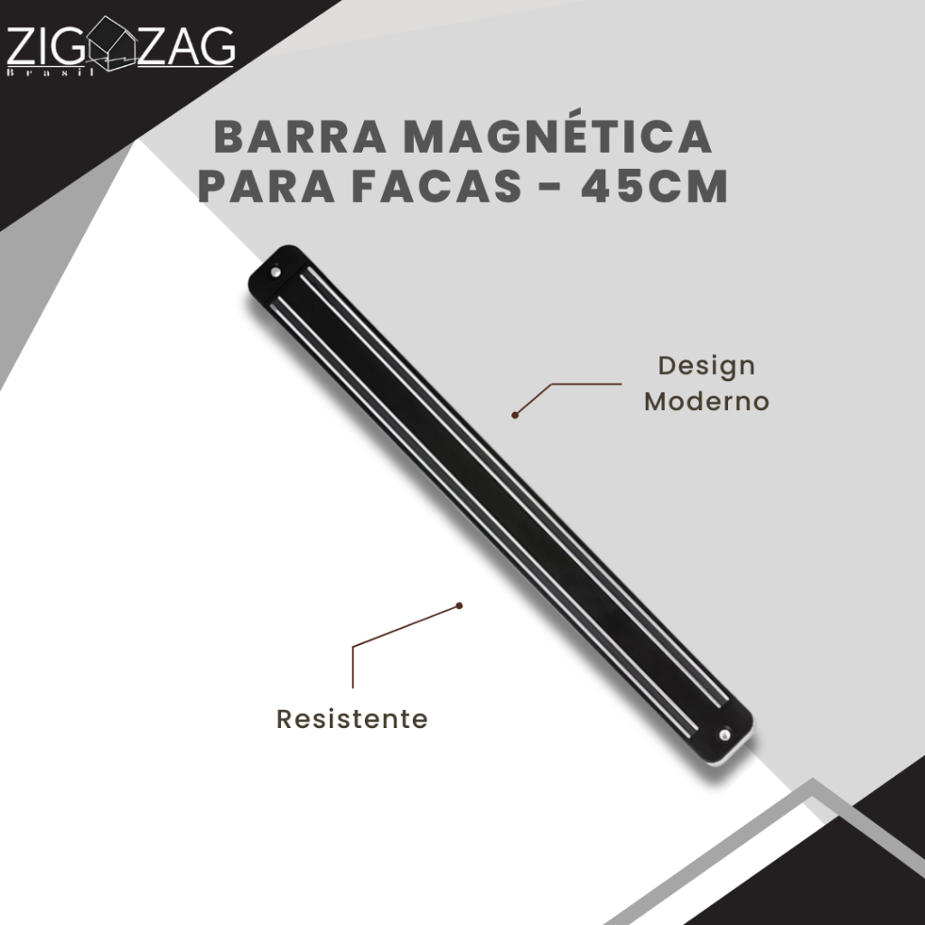 Barra Magnética para Facas - 45cm | Ideal para Organizar Suas Facas em Oferta na Shopee