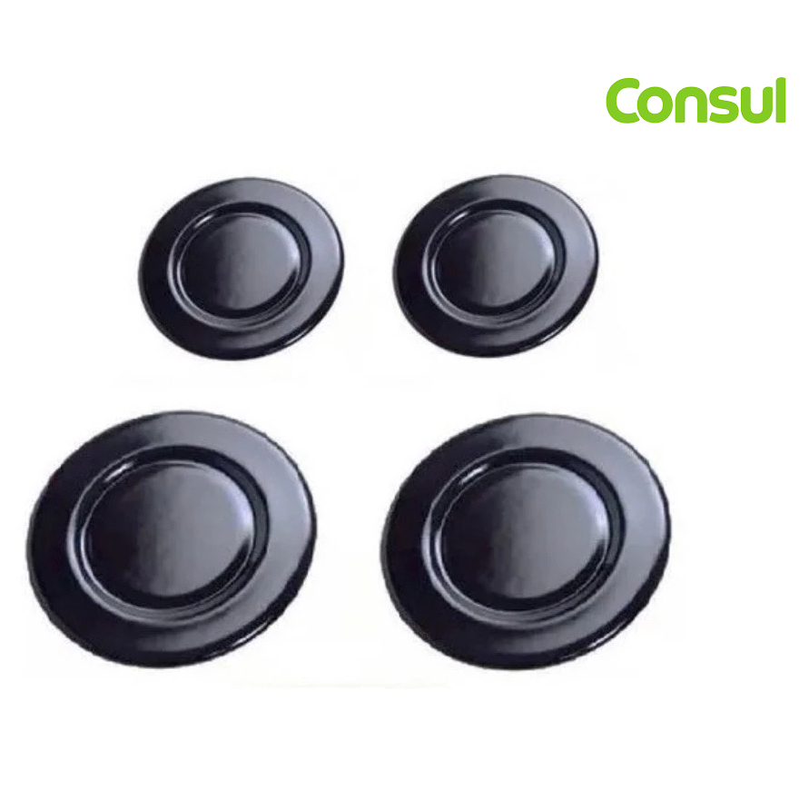 Kit com 4 Espalhadores Tampinha Queimador do Fogão Brastemp/Consul