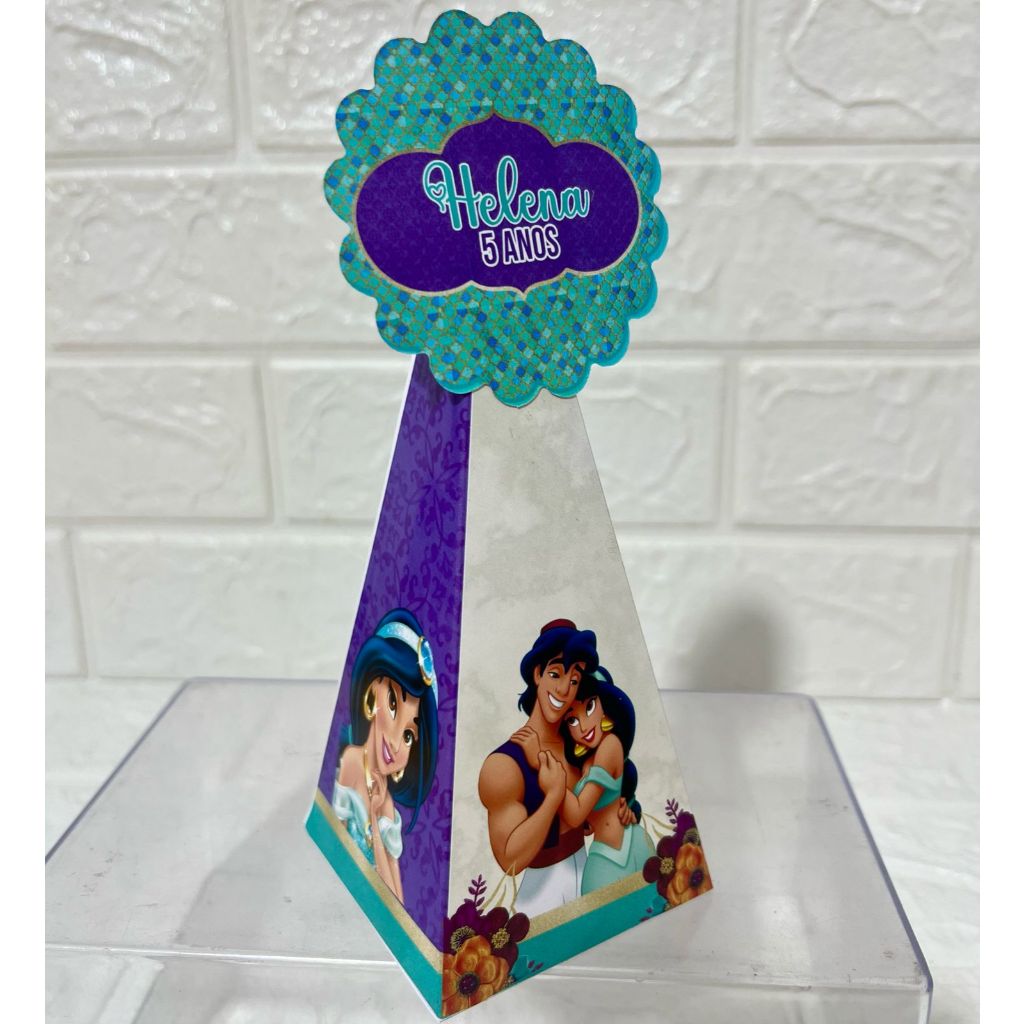 Caixa PIRÂMIDE Personalizada JASMINE - Caixinhas Personalizadas - Aniversário - Lembrancinhas