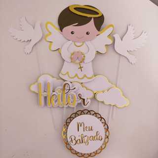 Topo de Bolo Batizado Mesversario Festa Personalizado 3D Alto Relevo Todos Os Temas em Oferta na Shopee
