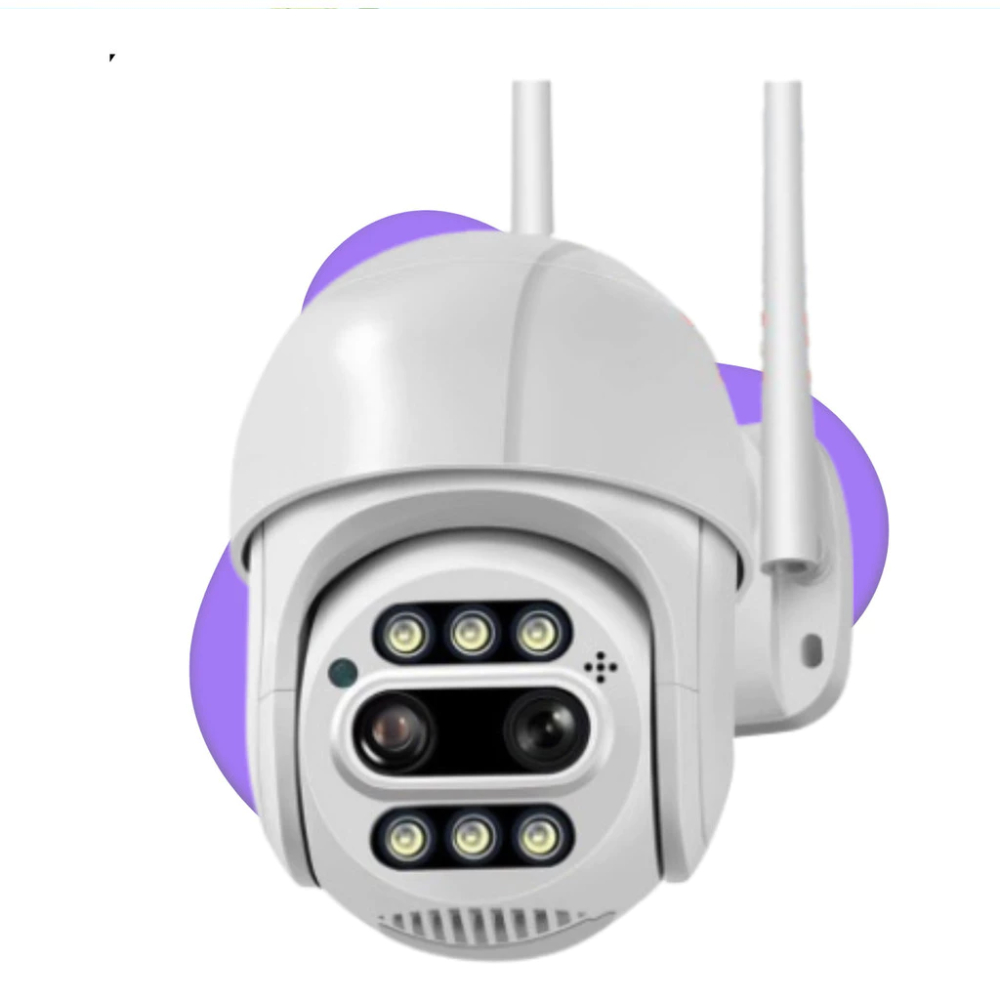 Câmera Segurança Wifi 2 Lente Zoom 8x Visao Noturna Detector ST-121