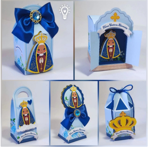 Kit Nossa Senhora Aparecida Lembrancinha Personalizada Scrap Aniversário