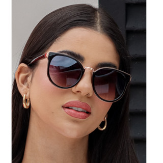 923 Oculos de sol feminino gateado degrad RETRO LENTE UV400