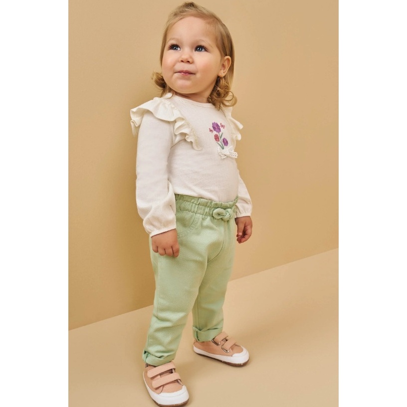 Conjunto de Boby em Malha Wave e Calça em Sarja Pita 70699 Infanti