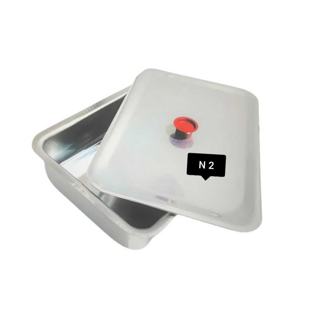 Forma RETANGULAR Alta  N 2 C/Tampa Tabuleiro Aluminio em Oferta na Shopee