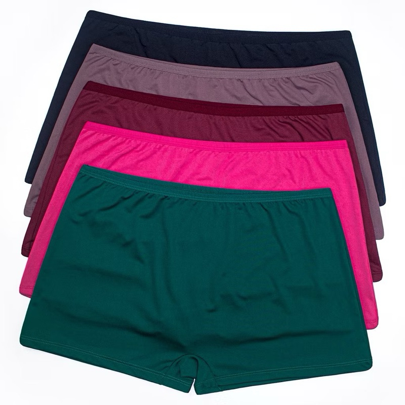 shortinho kit 05 calcinha box microfibra langerrie roupas femininas box adulto com forro