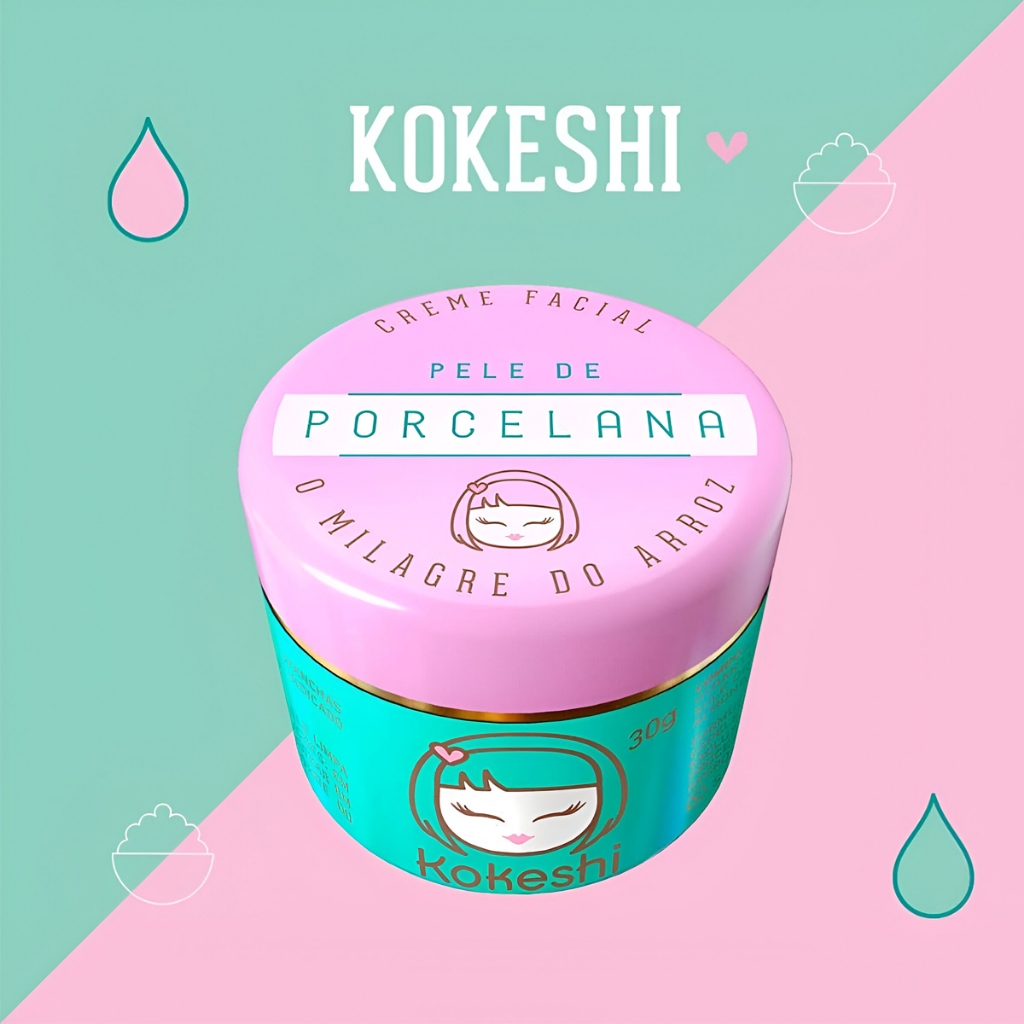 Kokeshi Pele de Porcelana Creme Hidratante Facial - Creme de Pele 30g