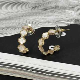 Brinco Argola Trevo Tarraxa Inspiração Virgínia Estilo Elegância Moda Feminina em Oferta na Shopee