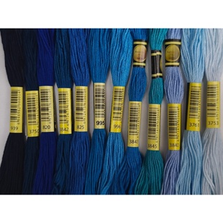 12 meadas ponto cruz degradê azul, cores vivas/escolher cores em Oferta na Shopee