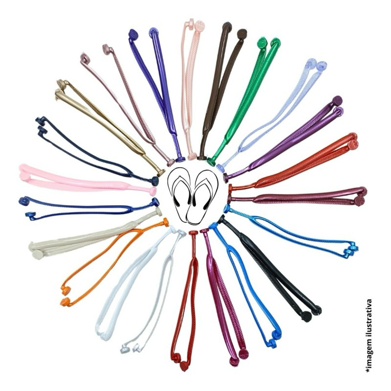 Correia/tiras/alças para chinelos SLIM 33/34 ao 39/40 (par) em Oferta na Shopee