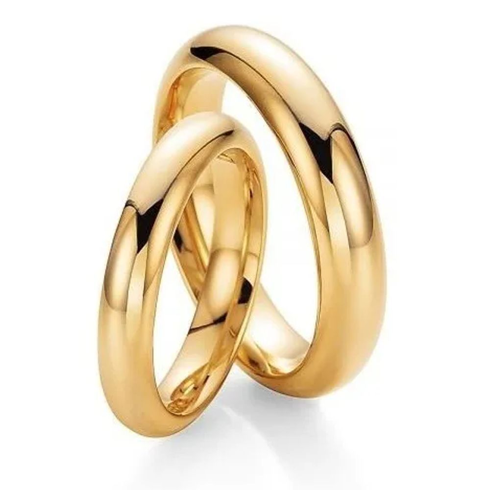 Par de Alianças Ouro 18k ou 12k Abauladas Altas Polidas Anatômicas de 3mm com 10gr