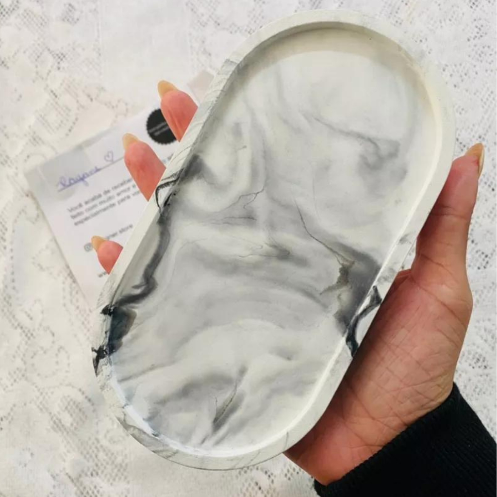 Bandeja Decorativa Oval 17cm - Prato - Porta Joias - Decoração Luxo Clássica em Oferta na Shopee