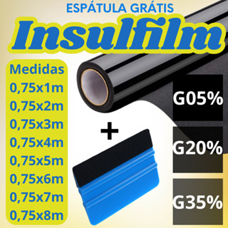 Película insulfilm Automotiva Residencial Vidros Janela Portas Bindex G5 20 35 Metal Espátula Grátis em Oferta na Shopee